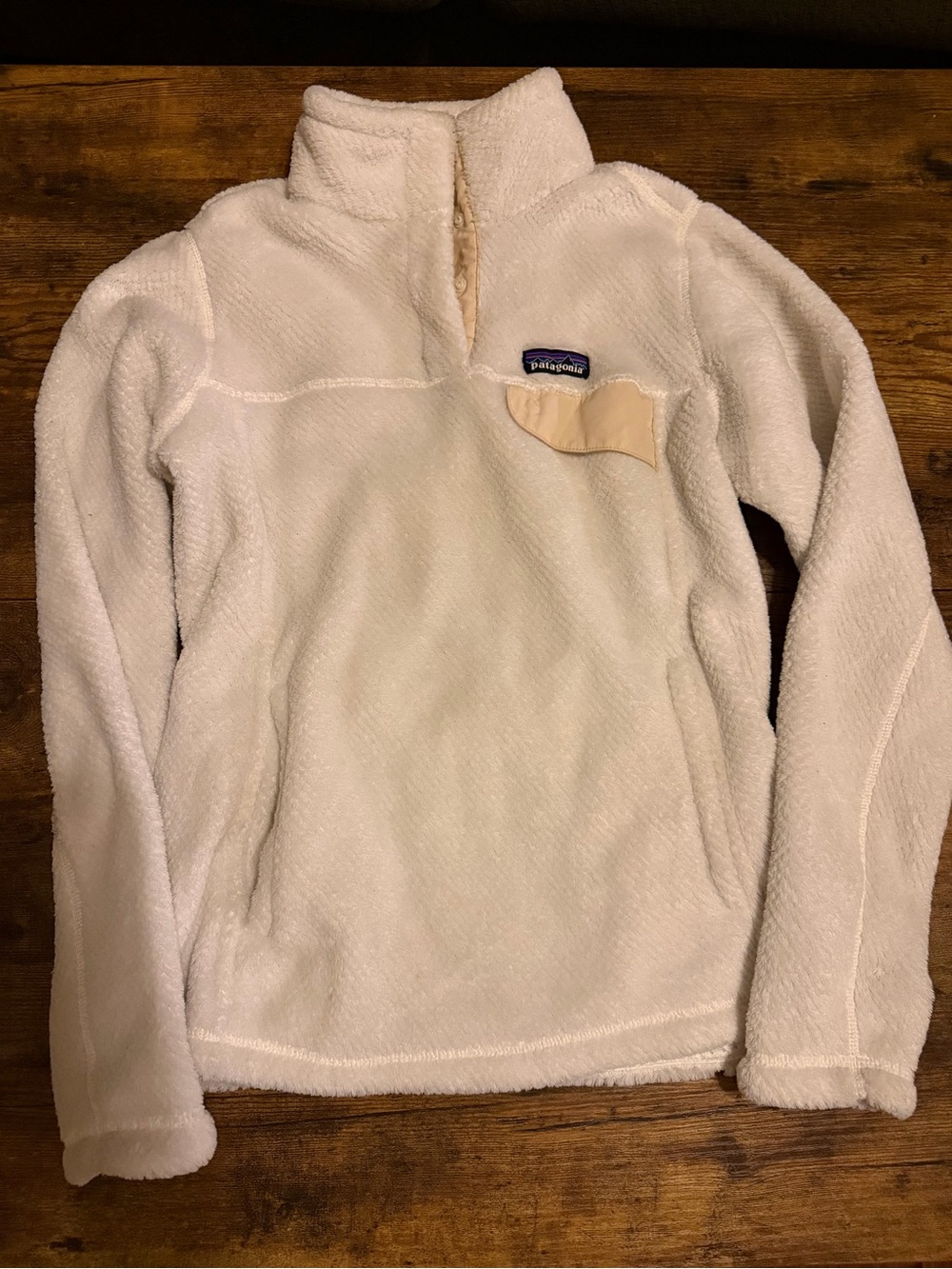 Patagonia Cream Half-Zip Fleece Pullover